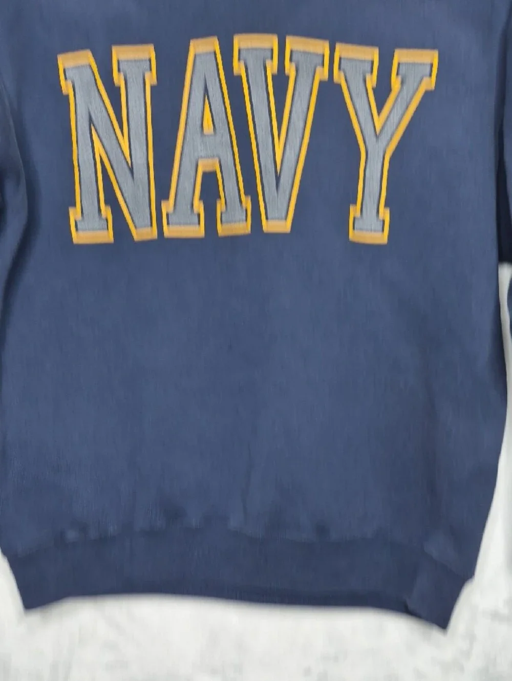 Vintage Soffe US Navy Double Sided Crewneck Sweatshirt Blue Gold Crest Medium